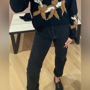 Black Straight Leg Jean